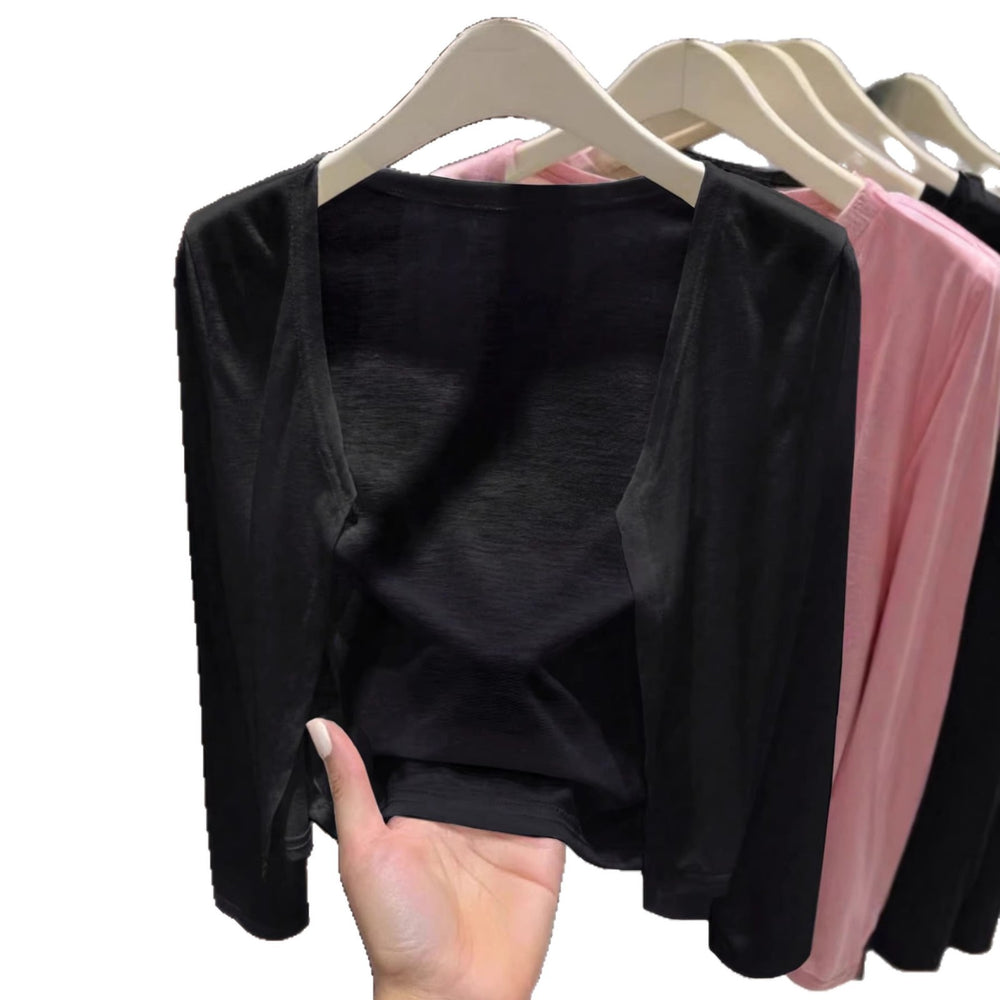 Amazon fashion cross-border women's new arrivalcasual thin easiest for matchknittingcardigan women's looseslimming look sun protection shirt