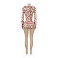 women's printed hooded long sleeve shorts set with thumbhole and micro flare leggings - summer two-piece outfit
