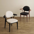 Italian normcore solid wood dining chair medieval style new arrival chair genuine leather casual restaurant backrest fabric chair dining table chair