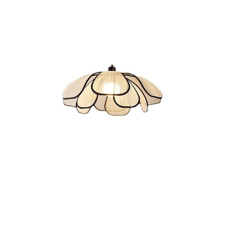 Wabi-sabi French retro restaurant creative chandelier petals Japanese American medieval living room bedroom dining table lamps