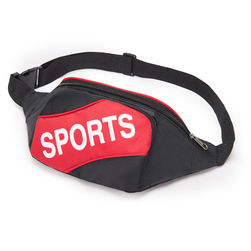 Fanny pack wholesale men's sports waist bag mobile phone fanny pack outdoor polyester shoulder messenger bag men's breast bag wholesale