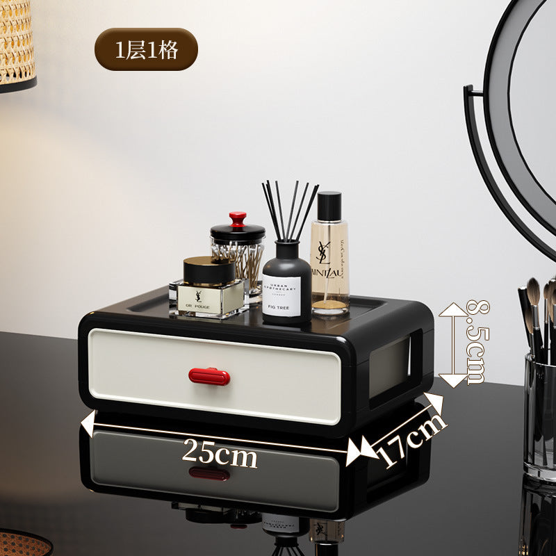 Friendly antique cosmetics storage box desktop dresser drawer type household bedroom sundries storage box