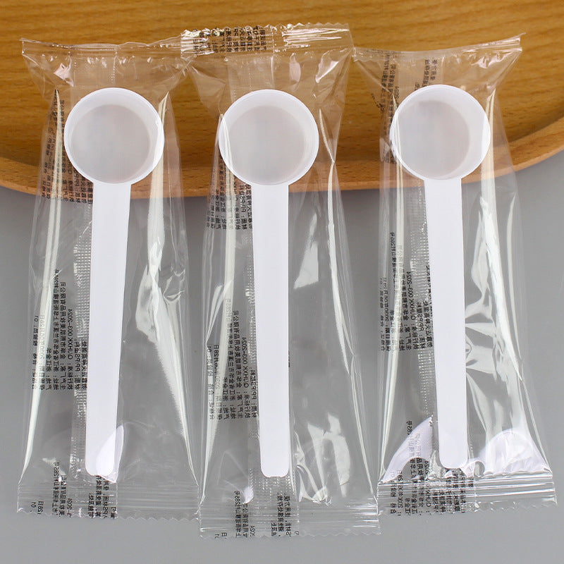 Individually wrapped mask powder scoop, 10ml plastic measuring spoon, suitable for feed, fertilizer, pesticide, laundry powder, holds 10 grams of water