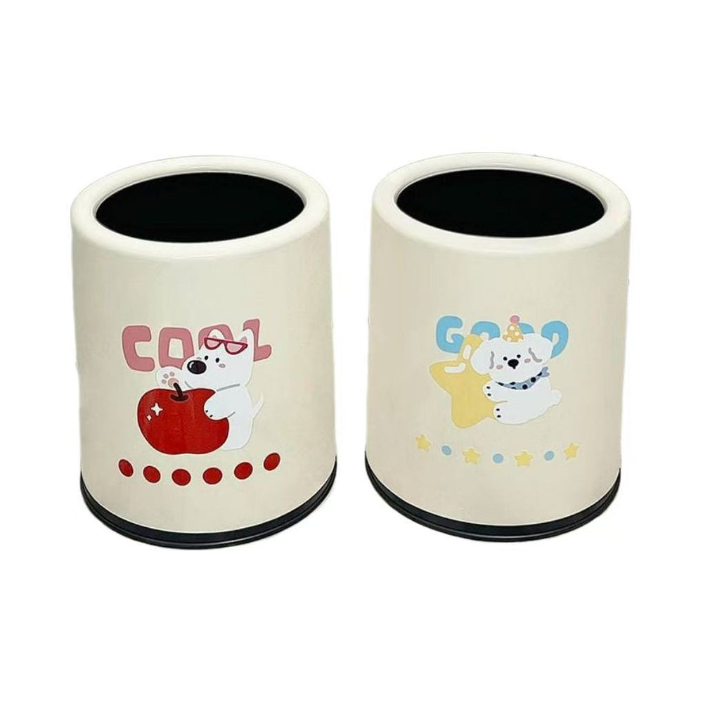 New arrival, good-looking, cute cartoon puppy trash can, home, creative bedroom, living room, bathroom storage bucket