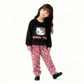 【matching family set】autumn/winter girls' leopard print half-fleece pajamas - new styles for older girls, wholesale winter home wear