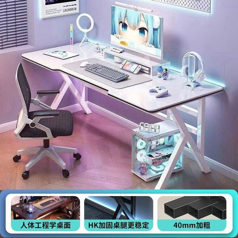 Desk - minimalist home office desk, student study writing desk, bedroom computer desk, simple table, gaming desk