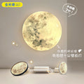 Moon wall lamp - modern minimalist bedside lamp for bedroom, creative hallway aisle light, living room background wall planet mural lamp