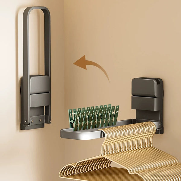 Foldable suction cup towel hanging rod toilet no punching bathroom artifact multi-functional wall hanging storage drying bath towel