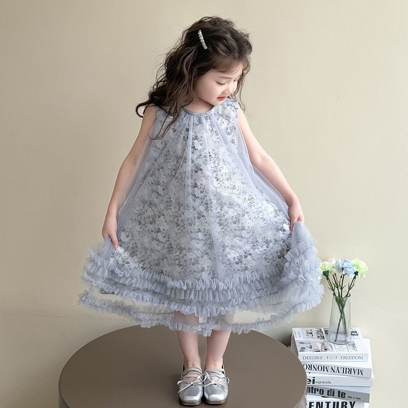 New girls' dresses: stylish princess dresses for little girls, trendy mesh tutu skirts, summer floral midi dresses