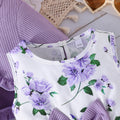spring/autumn collection: girls' colorful sundress + solid color cardigan - stylish and elegant new arrival for little ladies