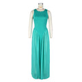 European and american style sleeveless round neck chiffon patchwork dress - women's slimming and flattering maxi dress for beach vacations - wholesale