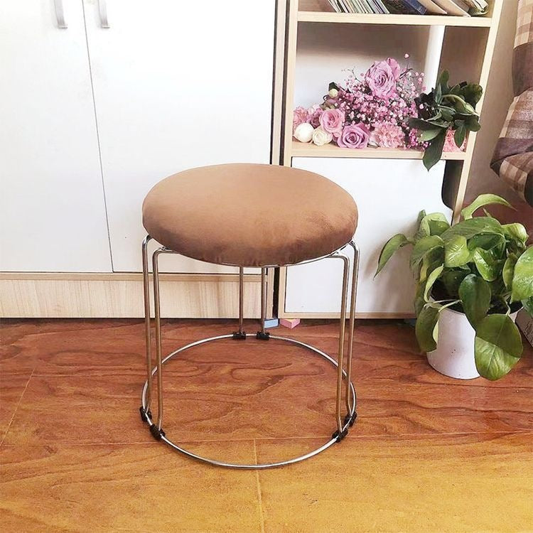 Soft stool, durable shoe changing stool, casual stool, for home bench, solid wood surface low stool, round stool, thickened steel stool