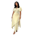 European and american women's clothing  autumn new collection: sweet and fresh v-neck batwing sleeve short-sleeve high-waisted slimming maxi dress