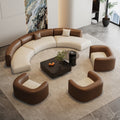 Italian-inspired light luxury hotel lobby reception & meeting sofa set - high-end, minimalist office furniture