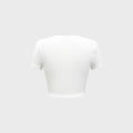 Pre-sale 73322 european and american cross-border lacepatchwork short-sleeved navel-baring tops women's summer slim short square neck t-shirt