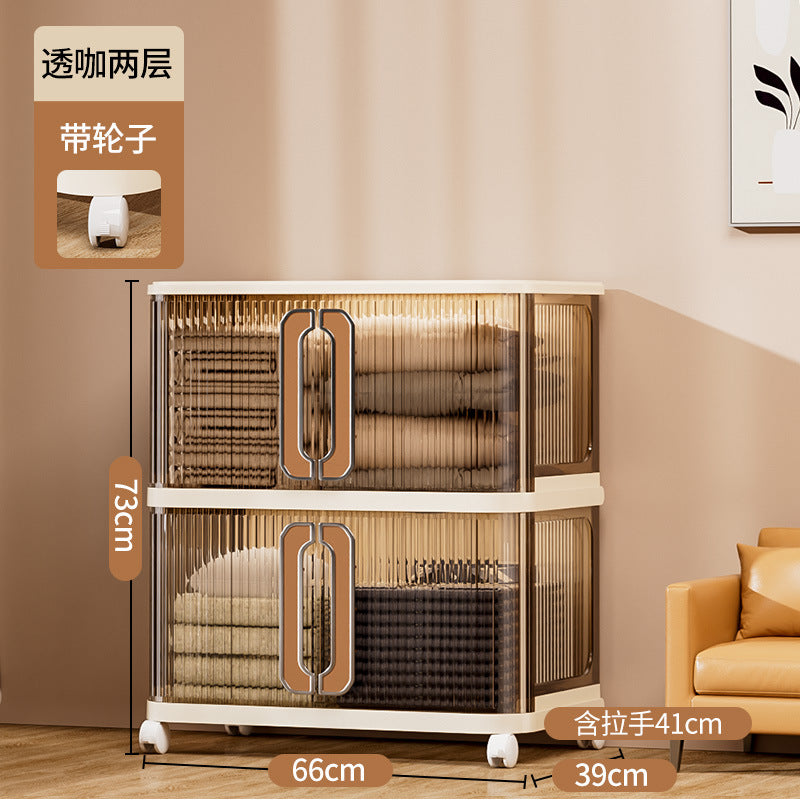 Multi-layer baby wardrobe Thickened baby storage cabinet Household snack sorting box Clothes storage Folding storage cabinet