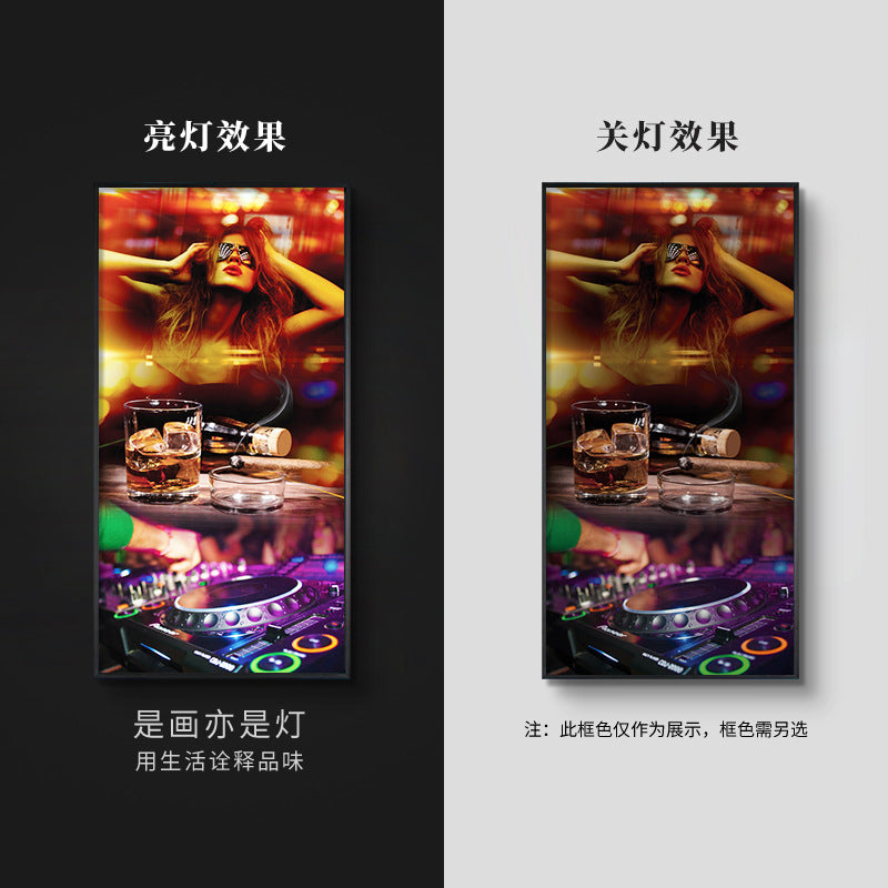 Bar decoration painting ktv dance hall clear bar box background wall ambient light painting hotel sexy beautiful woman hanging painting