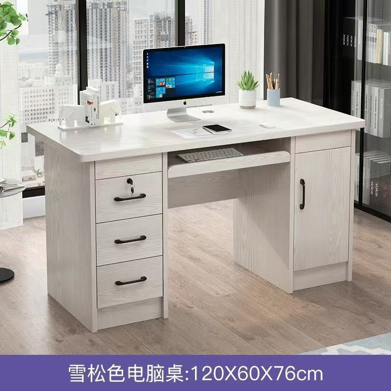 Solid wood eco-friendly desktop computer desk - office desk, small apartment home use, drawer bedroom desk, student table, writing desk