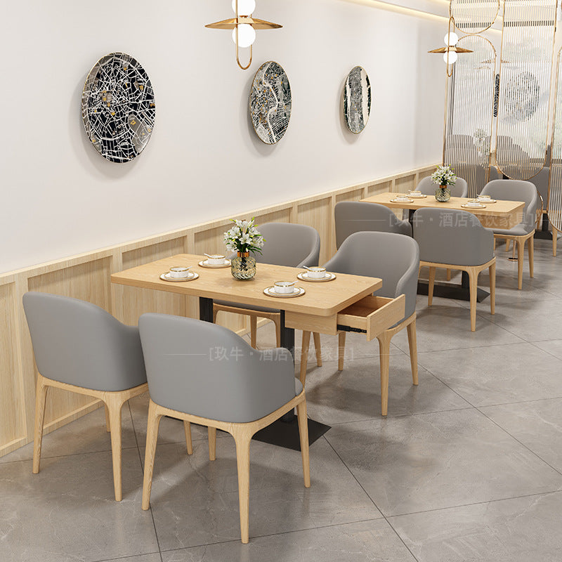 Catering restaurant Hot pot restaurant Restaurant Restaurant Table and chair theme music Dining bar Western restaurant Semicircular card seat sofa Table and chair against the wall