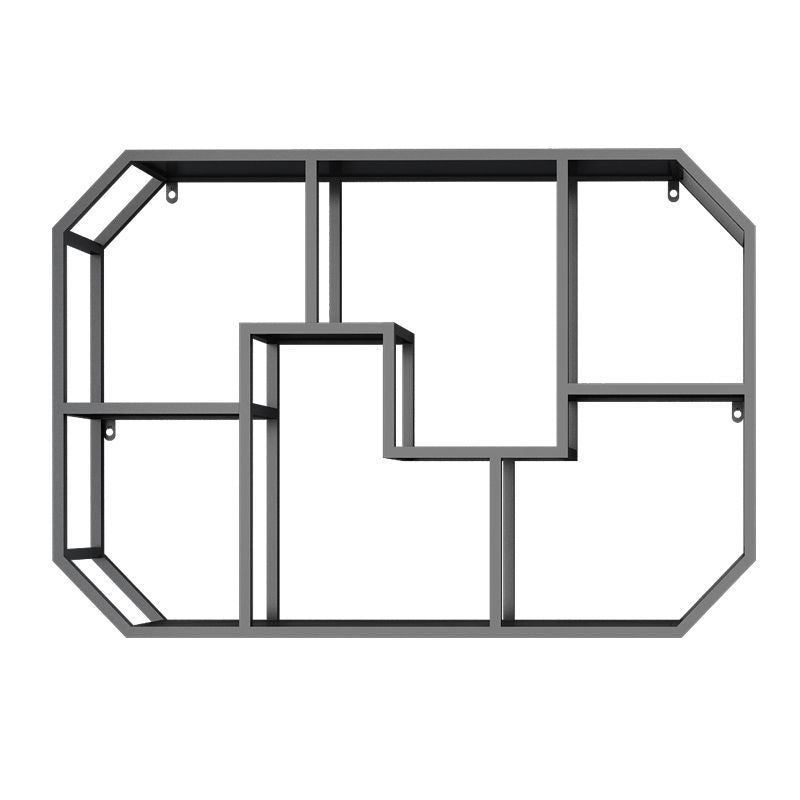 Popular wine rack wall-mounted storage rack wall-mounted storage cabinet bedroom wall creative plaid living room wall cabinet wall iron art