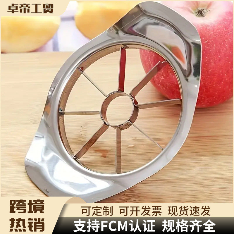 Stainless steel apple slicer & corer - fruit cutting & dividing tool set for home use