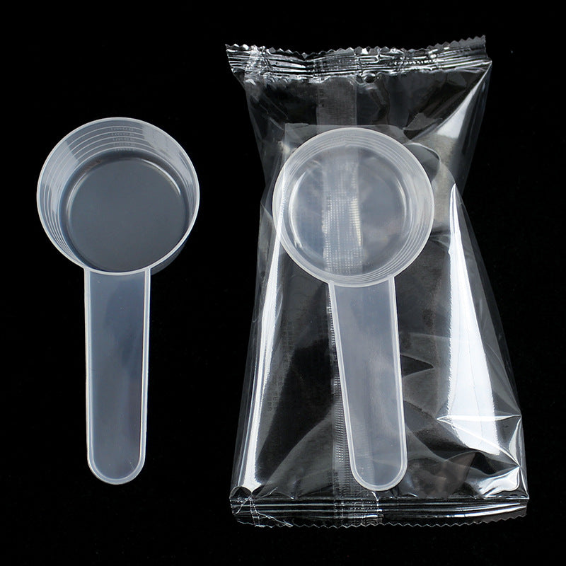 Individually wrapped plastic spoons, 60ml measuring spoons, laundry detergent spoons, powder, feed, fertilizer, non-food grade, water capacity 60g