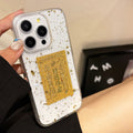 Transparent epoxy gold foil iphone 17 pro max text phone case apple 16 acrylic protective cover 15