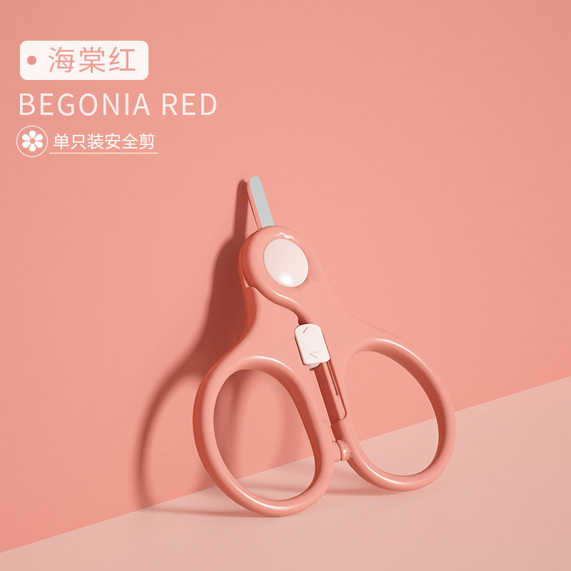 Babi Elephant Baby Nail Scissors Newborn Special Children's Nail Scissors Baby Anti-Clip Meat Nail Scissors Baby Nail Grinder