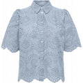 Amazon fashion cut out crochet short sleeve shirt women's  summer new arrivalfashioncasualeleganttops