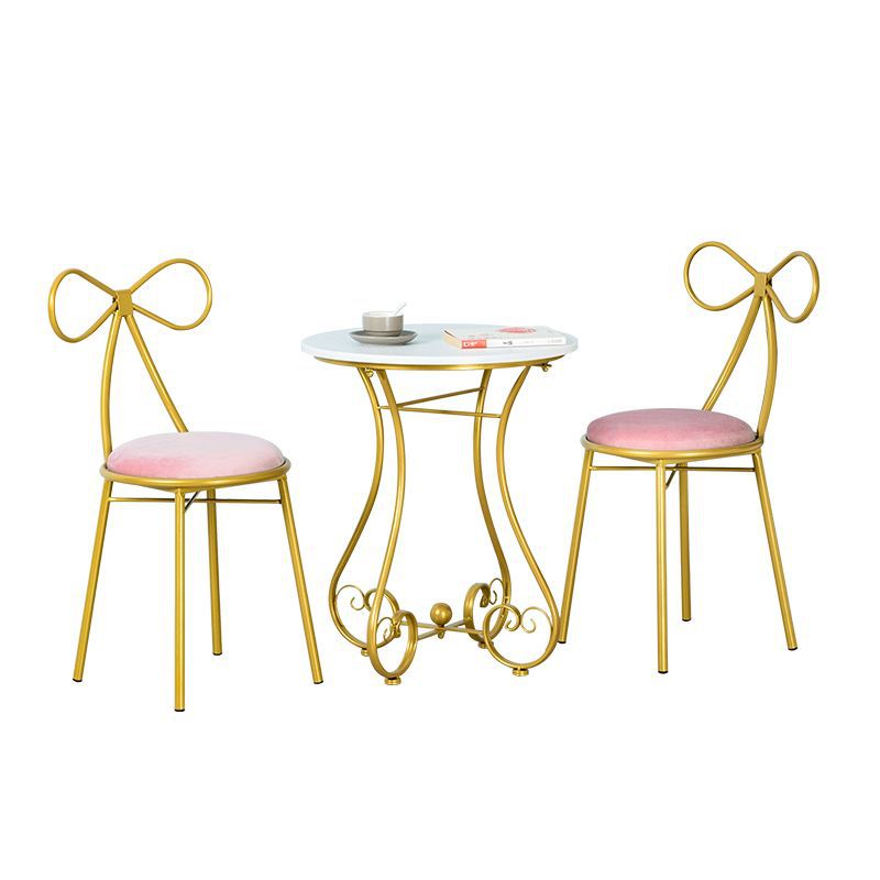 Balcony casual table and chair combination modern casual three-piece set iron small round table and chair popular ins small coffee table
