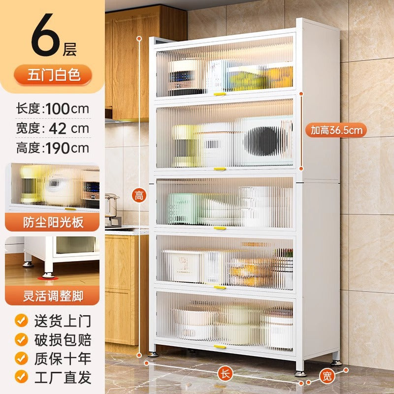 Kitchen storage rack floor-standing multi-functional home appliance storage cabinet cabinet shelf for home spice rack cabinet cupboard