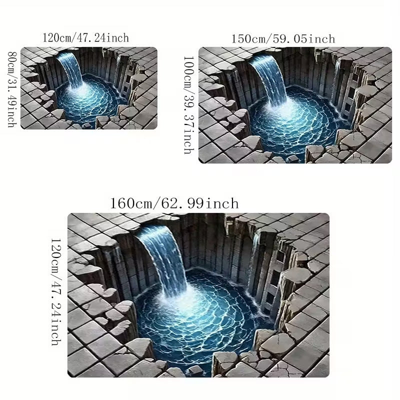 hot-selling stereo visual trap floor mat for home entrance door mat bathroom absorbent foot mat