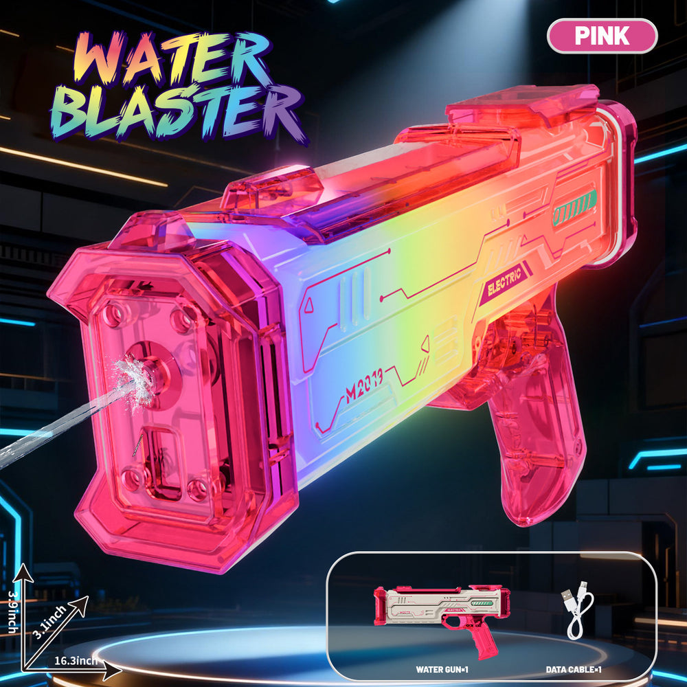 new trendy colorful electric water gun toy with cool lights and sound effects, extra large capacity pulse water gun
