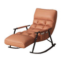 Balcony leisure rocking chair - adult size, sleepable, home use, sunbathing, sit & sleep 2-in-1 lazy lounger, single sofa chair