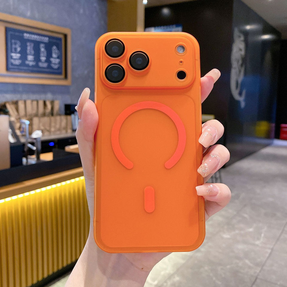 Ultra-thin ice mist magnetic full coverage pc case for iphone 17 pro max, iphone 15, iphone 11, and iphone 16
