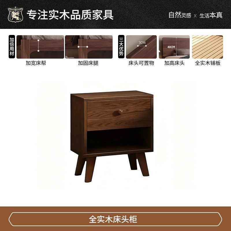 Oak solid wood bed 1.8m casualfor home bedroom 1.2m rental double bed master bedroom king bed