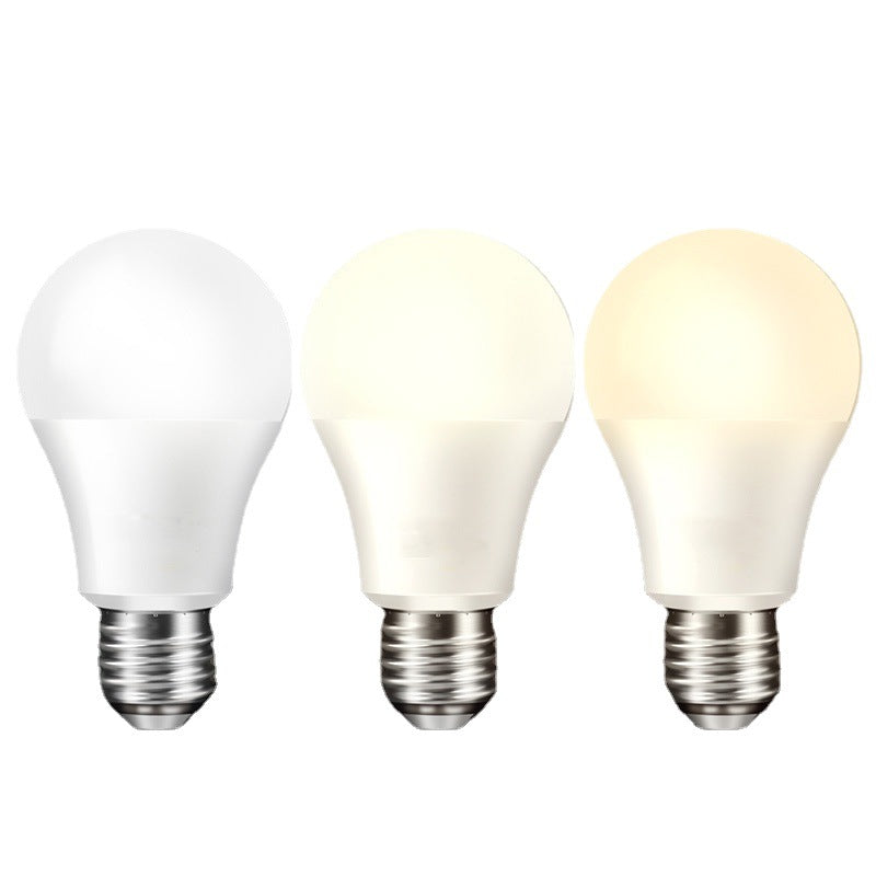 [One piece delivery] E27 screw led light bulb 110V white light warm three-color changing light 7w9W18W