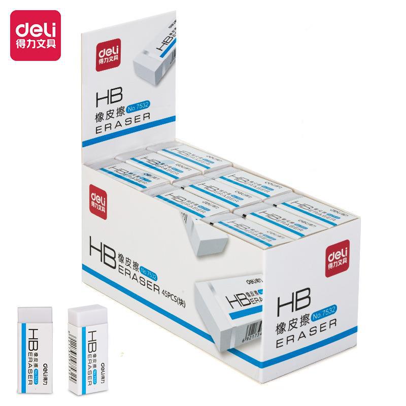 Deli 7531/7532 Eraser Children's Exam Art Painting Not easy to mark HB Resin Eraser Student Stationery