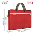 Portable document bag, office document bag, football pattern cloth conference bag, double-layer zipper bag, information bag, file bag printing