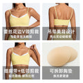 New eco-friendly fabric, solid color, beautiful back, double-layered criss-cross, double-sided nylon sports bra for women, suitable for running, fitness, and yoga
