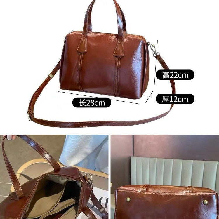 Top-grain leather 2025 new arrival shoulder bag classy work work clothing bag genuine leather women's crossbody satchel bag