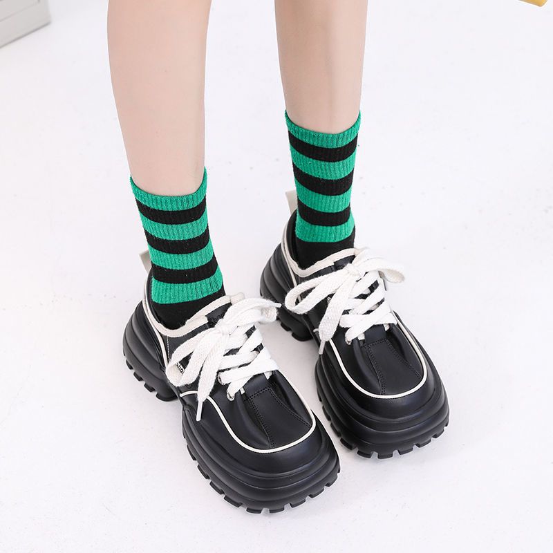 Timanshan niche design cake sole dad shoes women 2024 new versatile sports platform muffin shoes ins tide