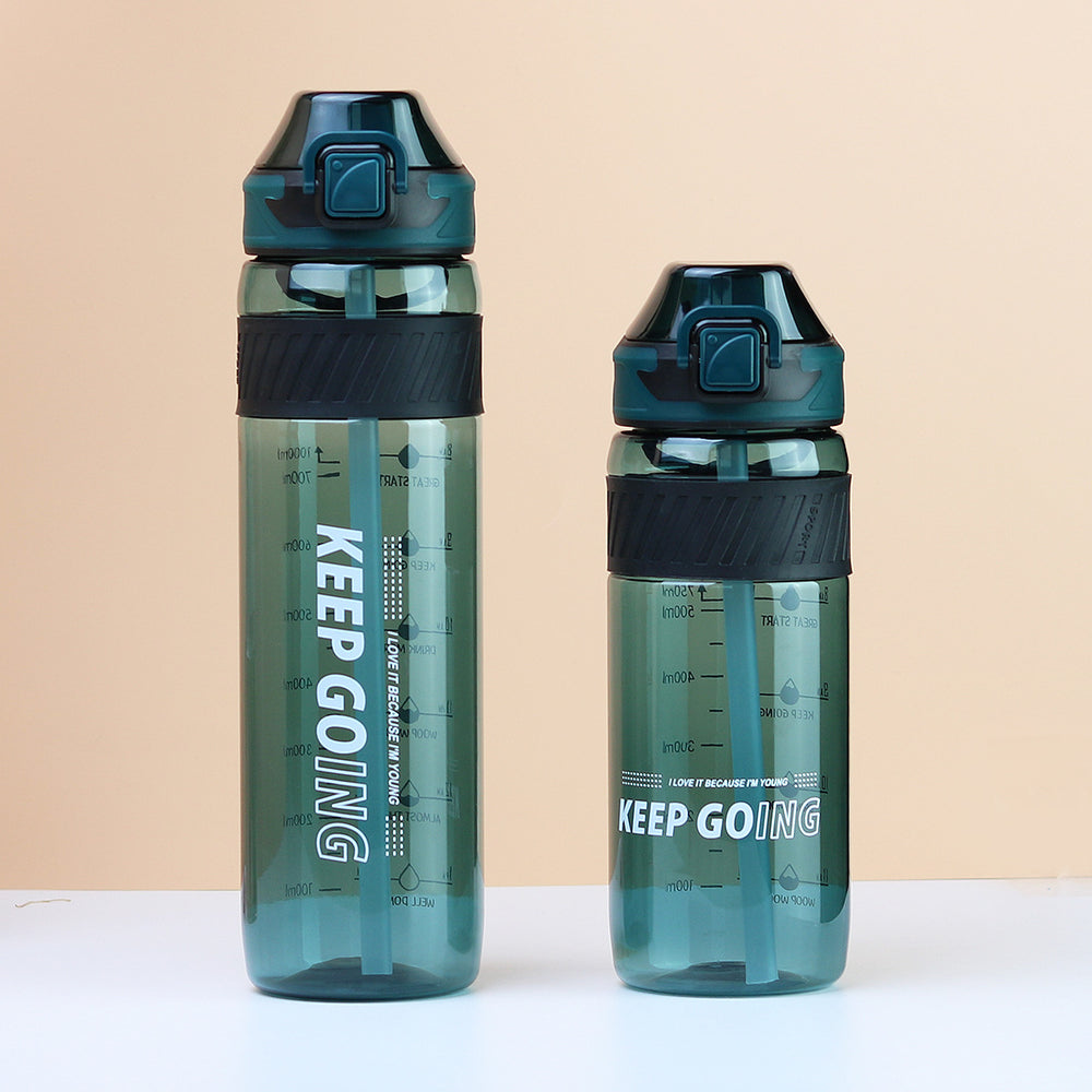 Factory custom plastic cup portable sports water bottle minimalist creative tumbler durable leak-proof travel mug with straw