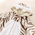 Infant and toddler onesies, winter thickened, unisex baby tiger print cartoon romper, perfect for outings and tummy time, trendy baby clothes