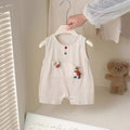 Summer lightweight sleeveless baby romper - newborn bodysuit, cartoon crawling suit for boys and girls