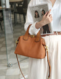 Genuine leather women's tote bag togo cowhide handbag 2024 new trendy spring/summer large capacity commuter crossbody shoulder bag