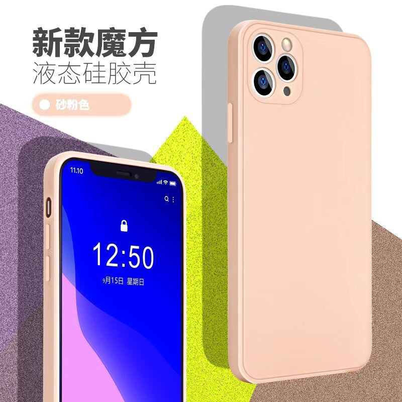 Iphone 17 pro liquid silicone case, compatible with apple 15 pro, straight edge precision cut full coverage silicone 13 protective cover