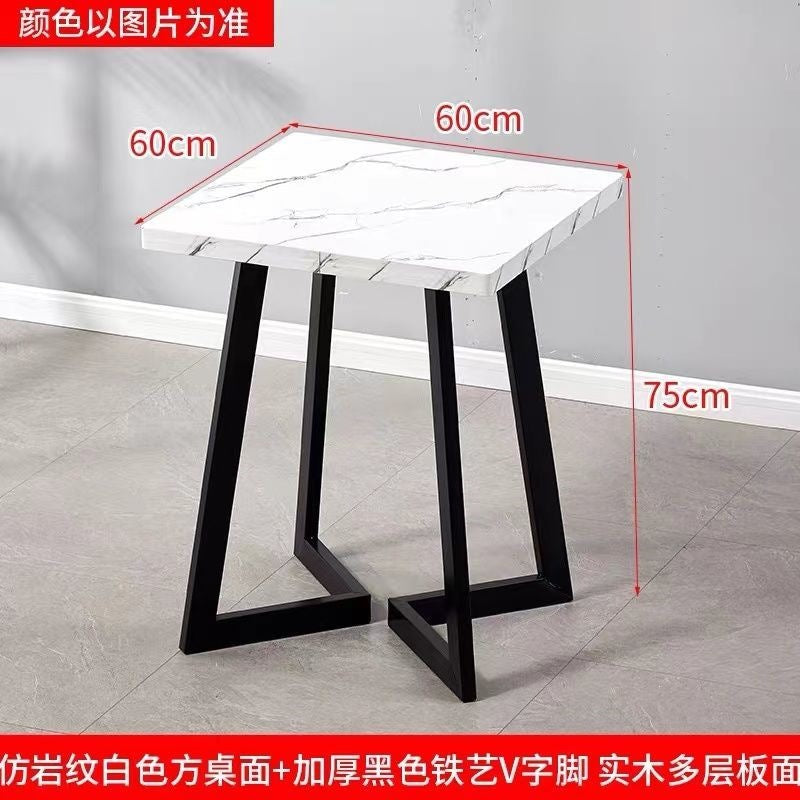 Commercial fast food table and chair set combination - restaurant, diner, snack bar, bbq, catering table, bubble tea shop rectangular table