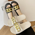 Thick sole slippers for women outwearfashionpopularsummercasual one-piece slippers non-slip soft bottom beach sandals women's shoes