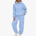 european and american export autumn/winter new  women's two-piece casual hoodie tracksuit pants set